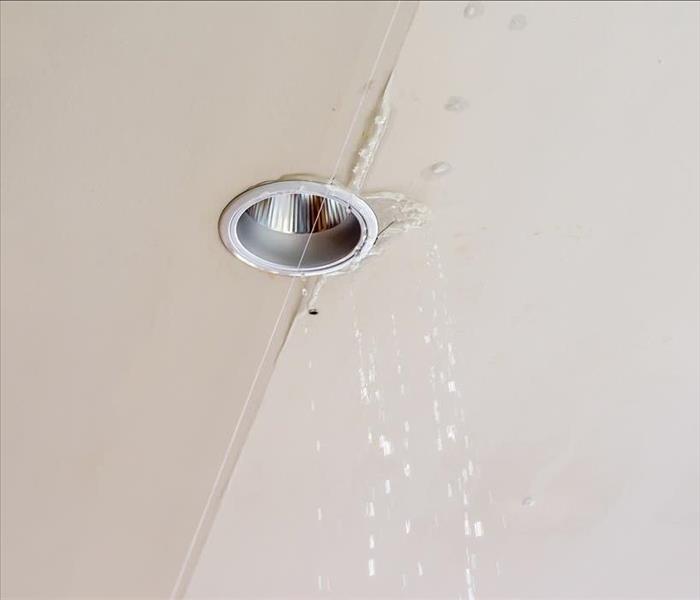 Water in a light fixture